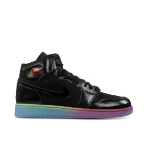 Air Jordan 1 Retro High Premium Gs Black And Fuschia 705296025 fashionwaveus 1 1