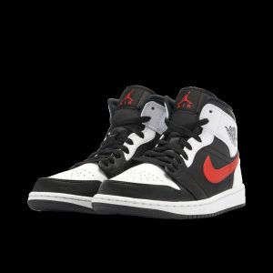 Air Jordan 1 Mid Black Chile Red White 554724075 fashionwaveus 1 2