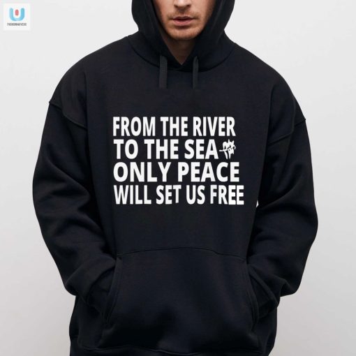 Ahmed Fouad Alkhatib Tee From River To Sea Peace Sets Us Free fashionwaveus 1 2