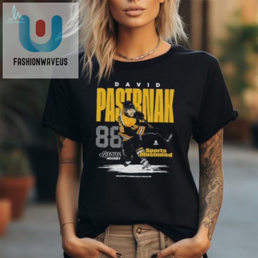 Pastrnak In Print Illustrated Boston Card Shirt