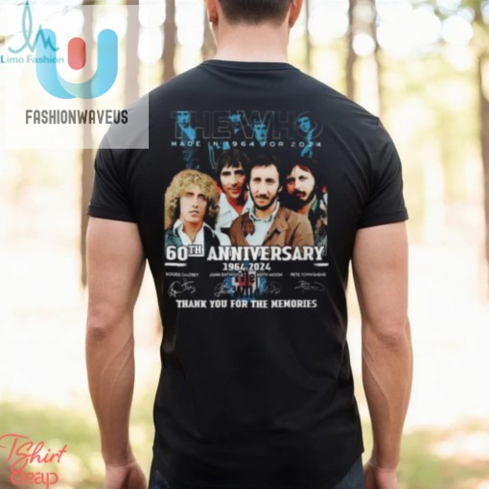 The Who Made In 19642024 60Th Anniv. Tee Cheers To 60 Years Of Rockin Memories