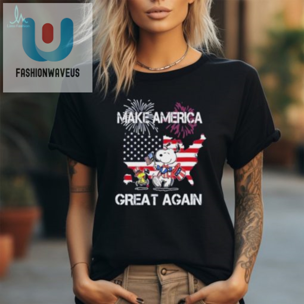 Snoopy Maga Patriot Tee Because Even Dogs Know America Is Great