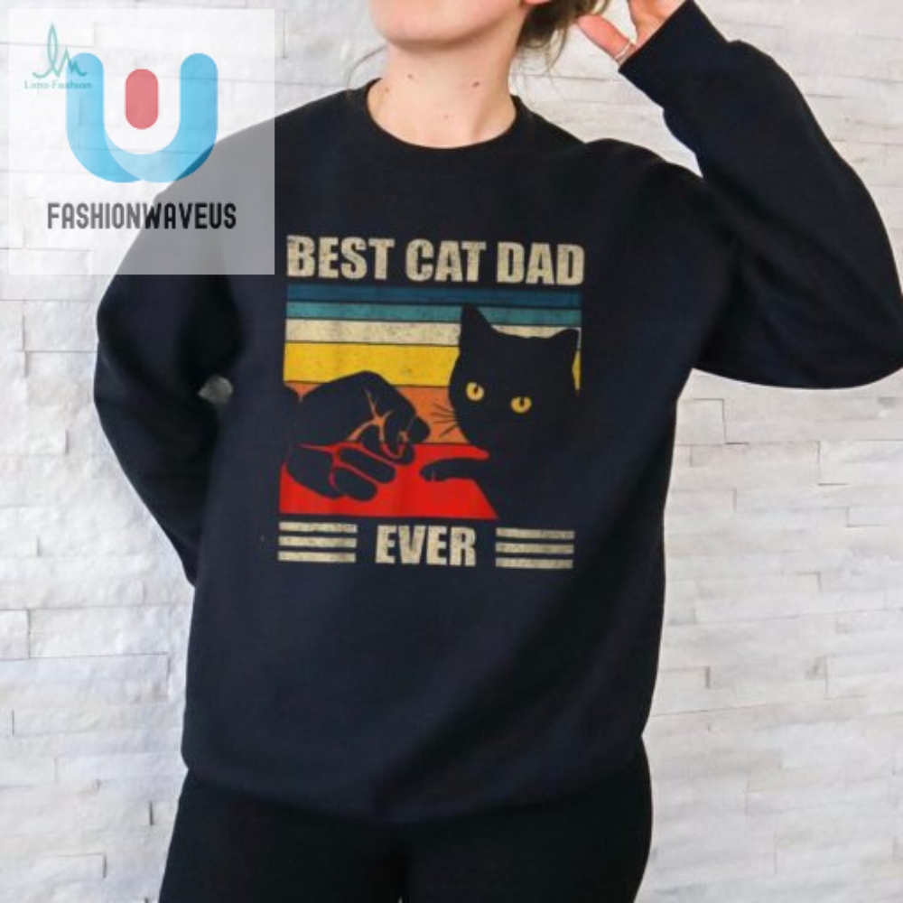 Vintage Best Cat Dad Ever Tee Purrfect Gift For Fathers Day