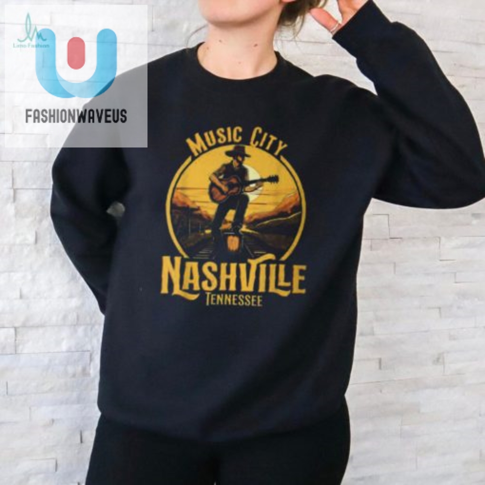 Nashville Guitar Grooves Vintage Tee For Country Music Lovers