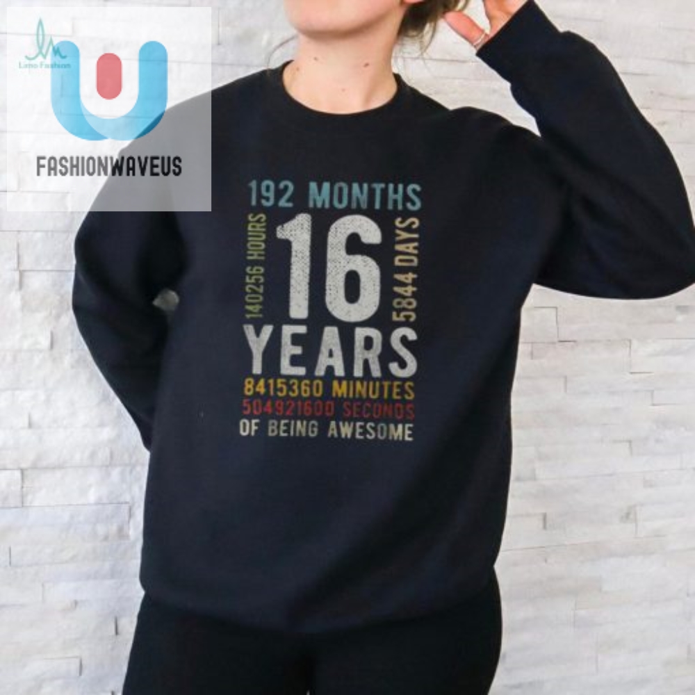 Vintage Retro 16Th Birthday Tee 192 Months Funny Mens Shirt
