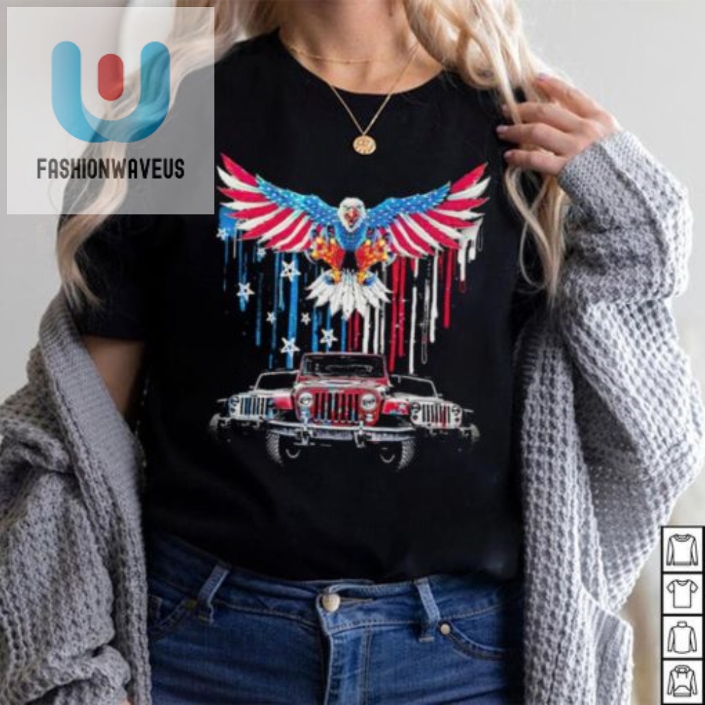 2024 4Th Of July Jeep Eagle Flag Shirt Mericas Most Patriotic Ride