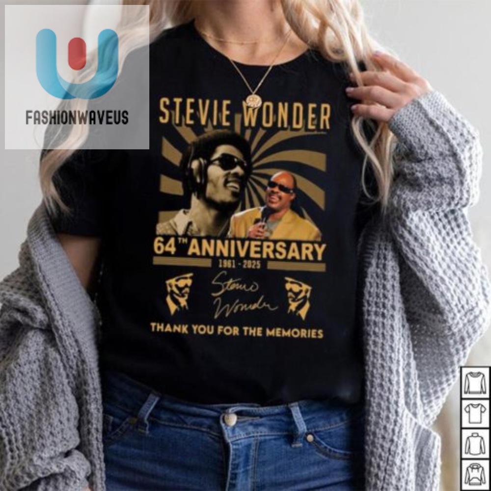 Stevie Wonder 64Th Anniversary Tshirt 19612025 Thank You For The Memories