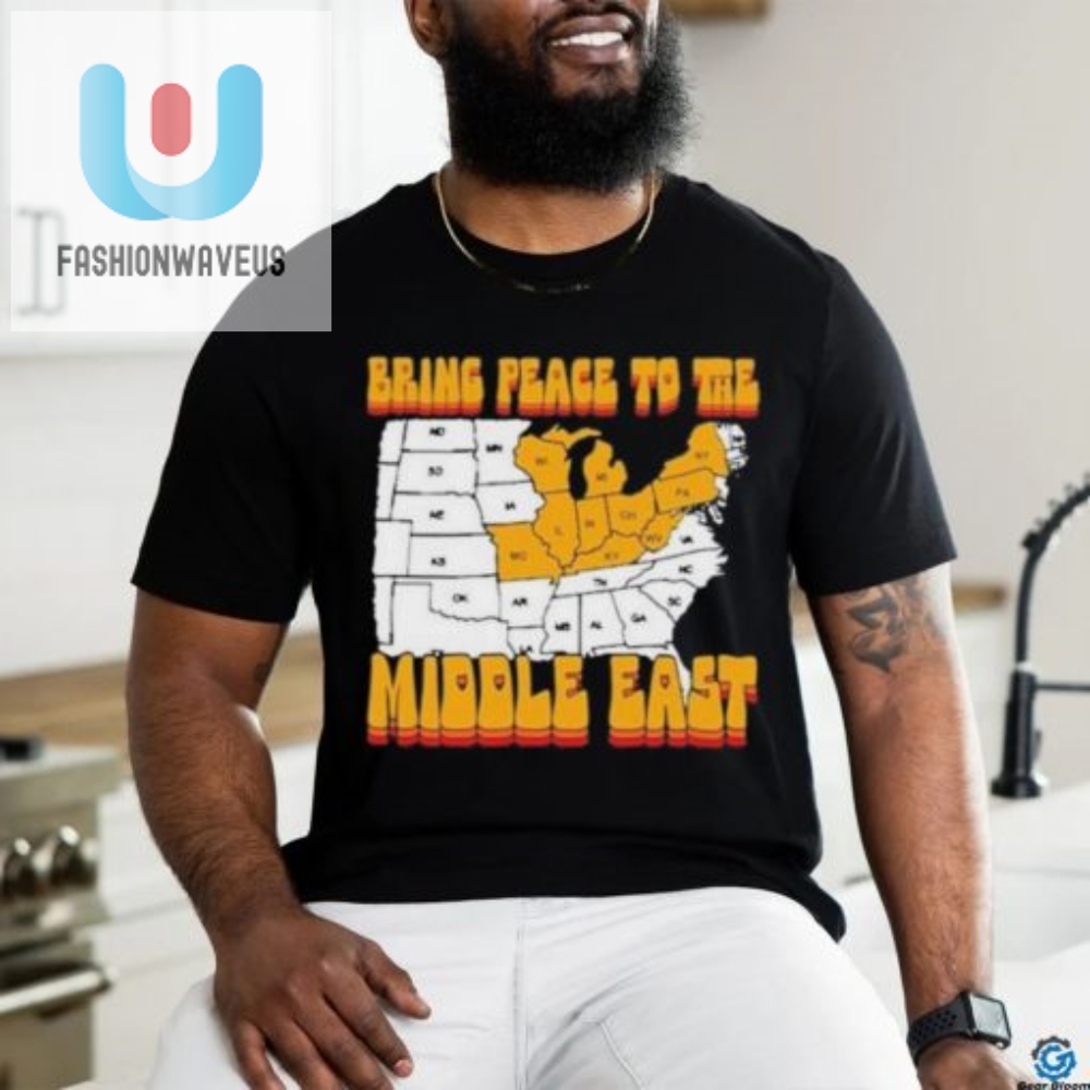 Middle East Peace Map T Shirt Usa  Funny  Unique