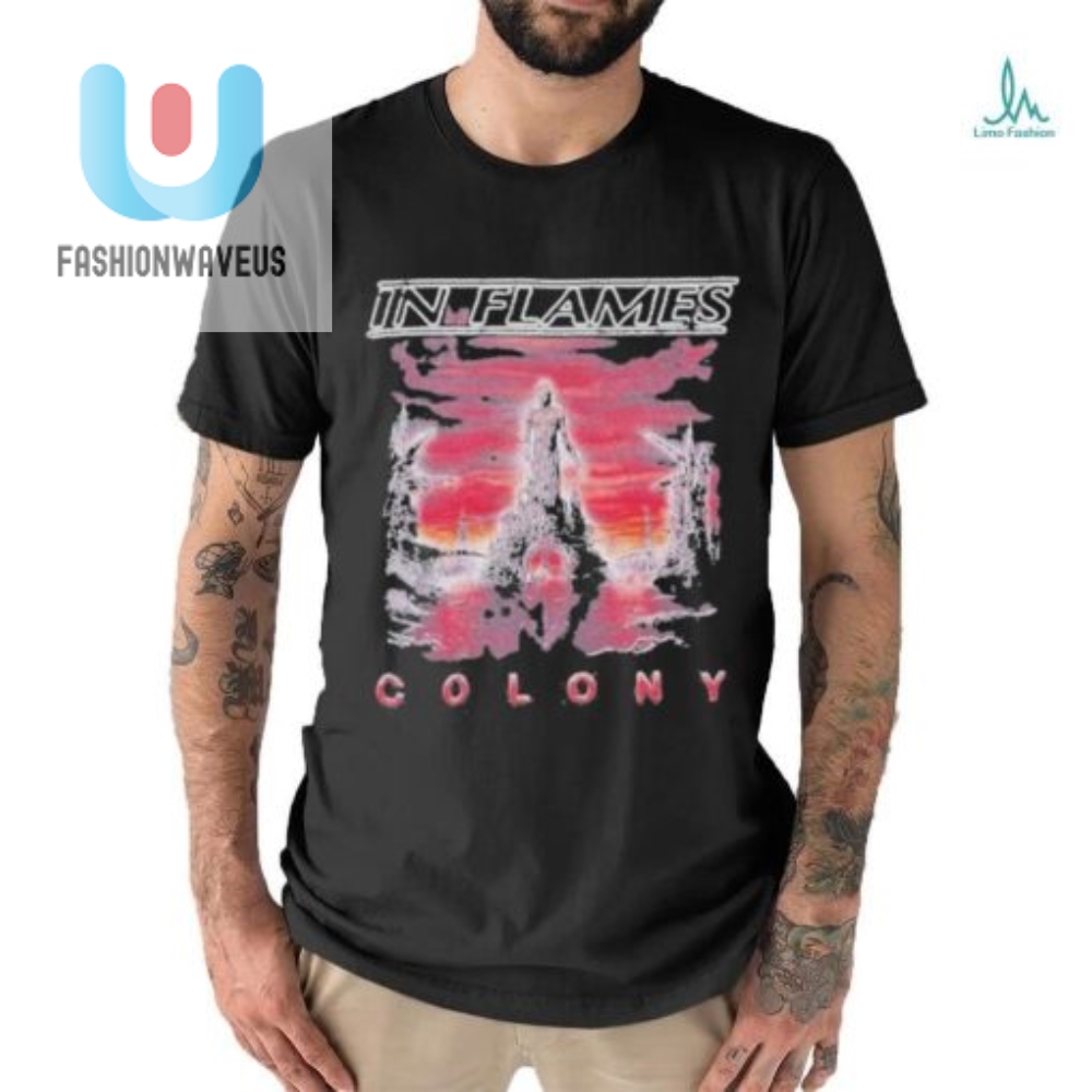 Rock Out In Flames With Official Colony Tee