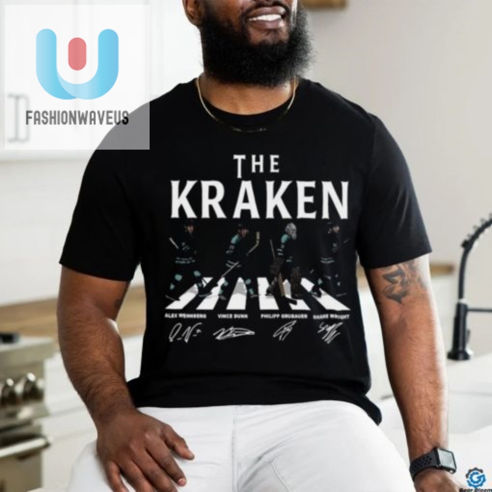 Kraken Abbey Road Ice Hockey Tee A Funny Signature Musthave