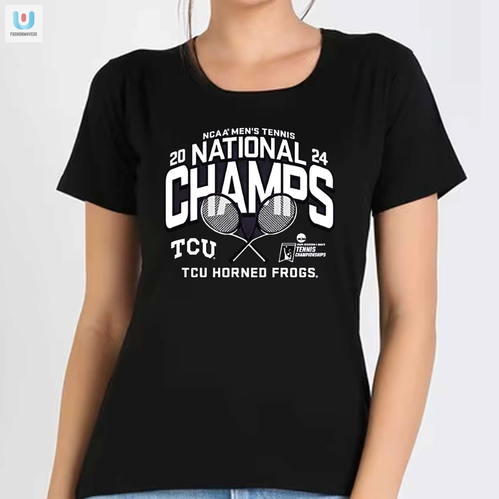 Serve Up Some Laughs With Tcu Horned Frogs 2024 Ncaa Mens Tennis Champs Tee