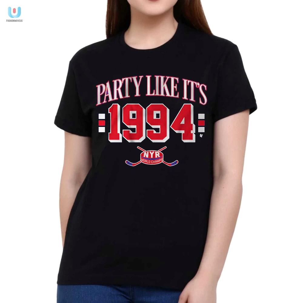 Score Big With Our 1994Themed Ny Hockey Party Shirt