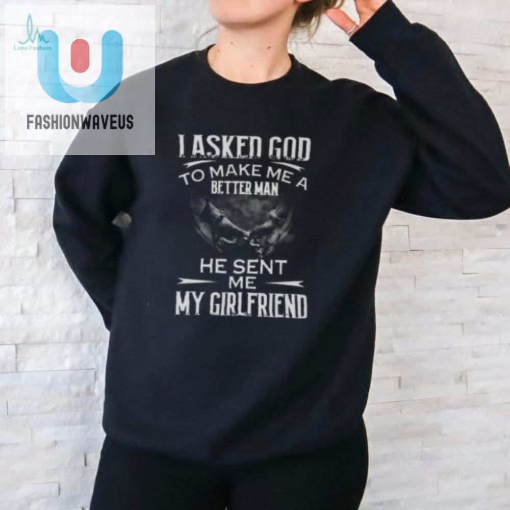 Funny Mens Tshirt God Sent Me My Girlfriend