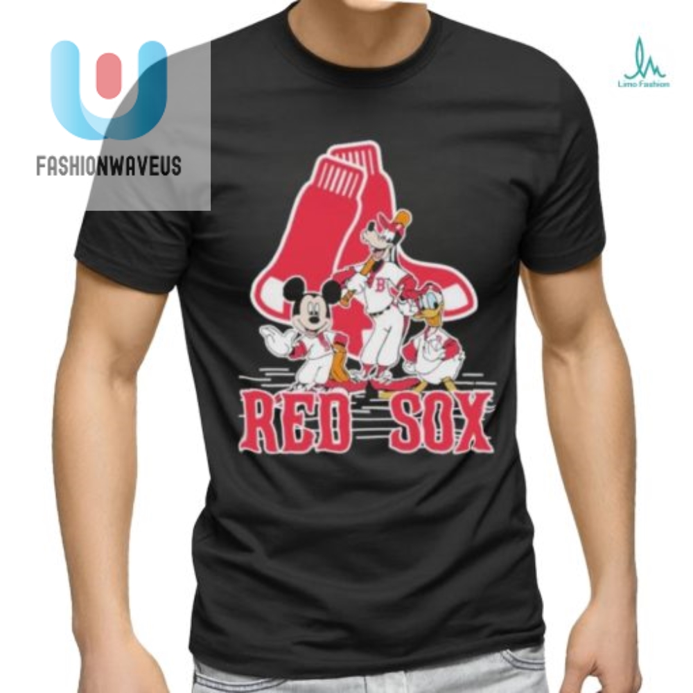 Laughs With Mickey Red Sox Baseball Shirt Hits A Homer