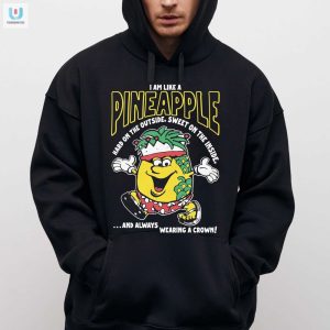 Pineapple Humor Shirt Tough Outside Sweet Inside Crowned fashionwaveus 1 2