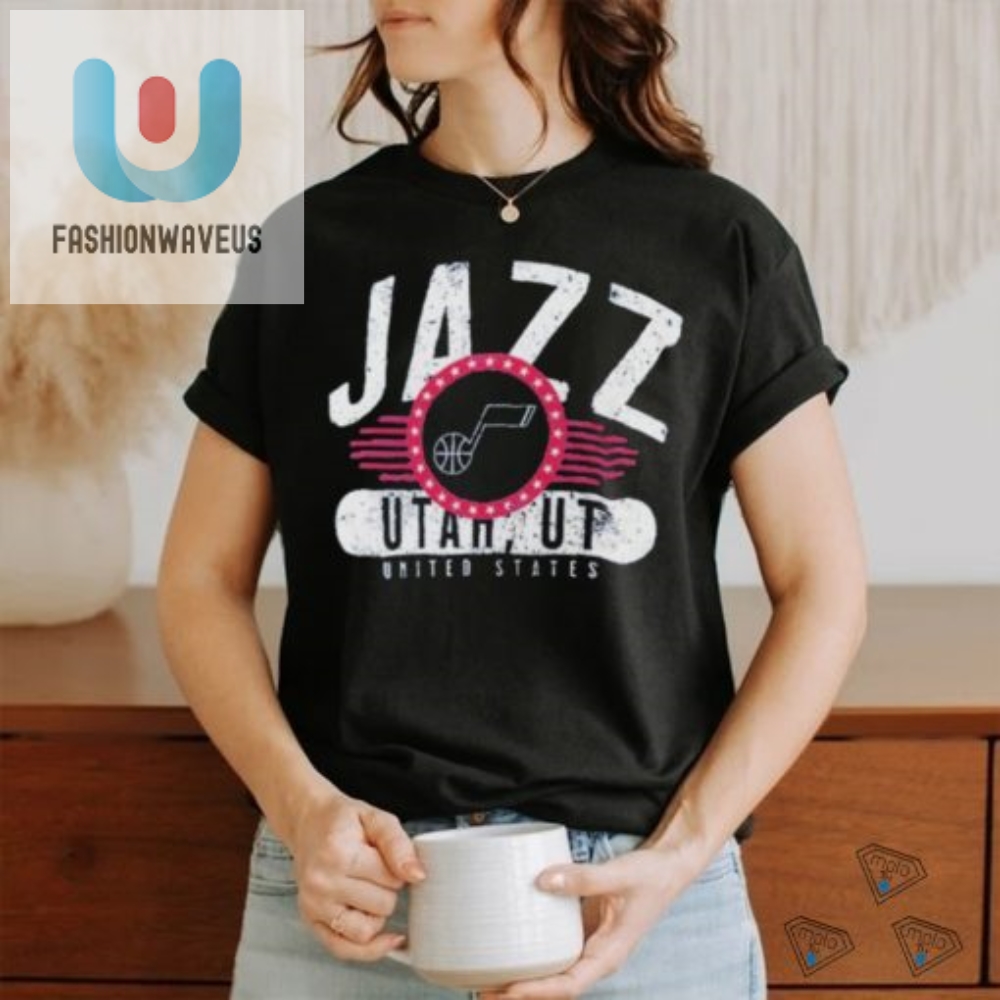 Score Laughs  Style Utah Jazz Badge Tshirt Bonanza