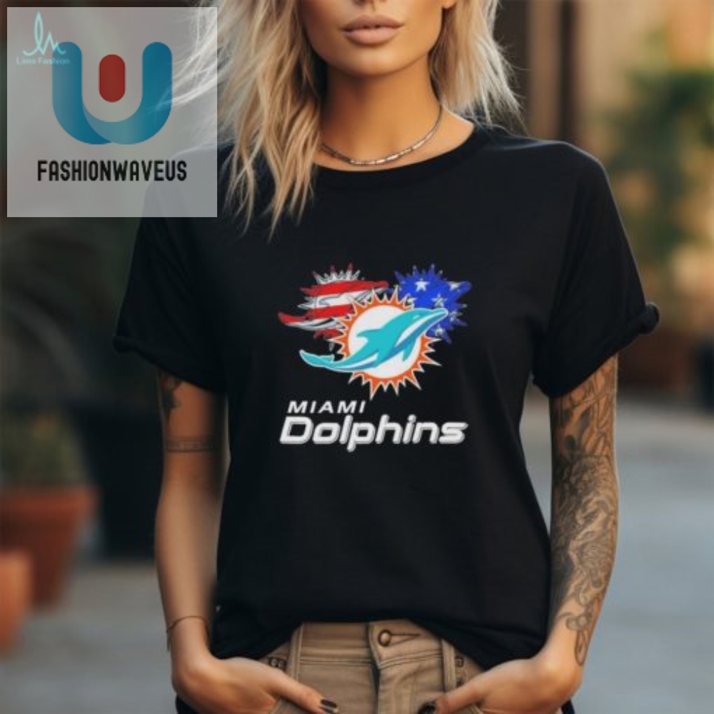 Dolphins Dive Into Independence Hilarious 4Th Of July Tee