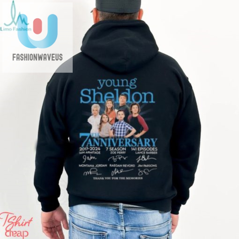 Unique Young Sheldon Tshirt  7Th Anniversary Laughs