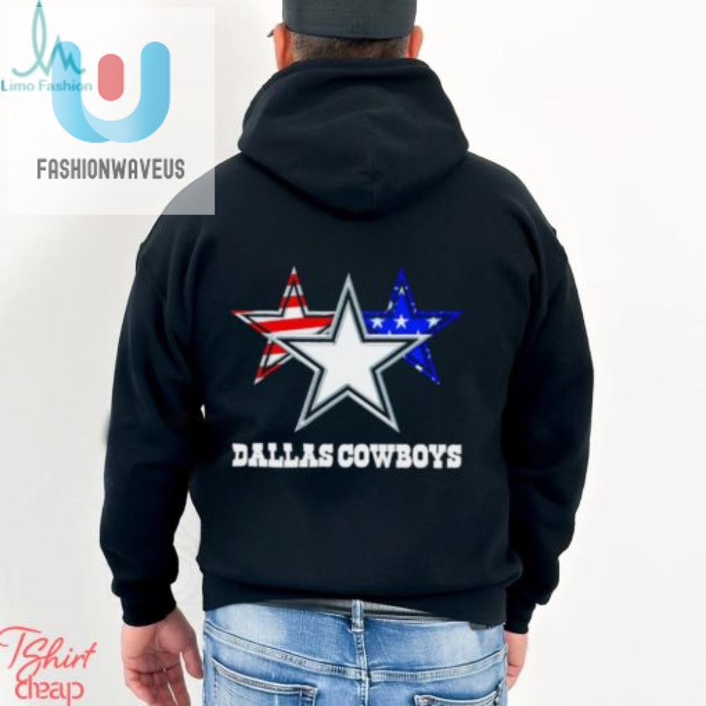 Get Starspangled Laughs Dallas Cowboys 3 Stars Logo Tee