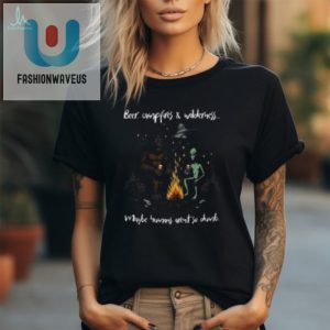 Funny Bigfoot Alien Campfire Shirt Humans Not So Dumb fashionwaveus 1 2