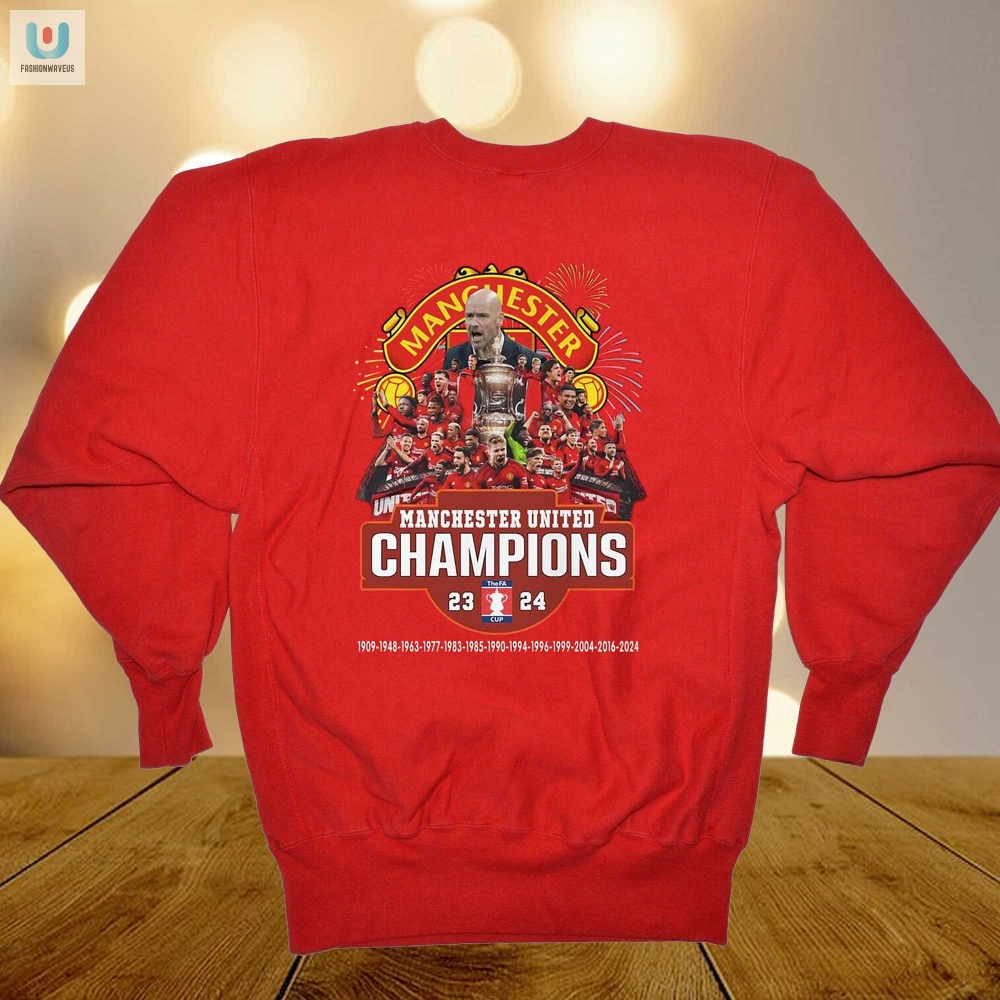 Score Big Man United Fa Cup Champs 2324 Tee  Get Yours