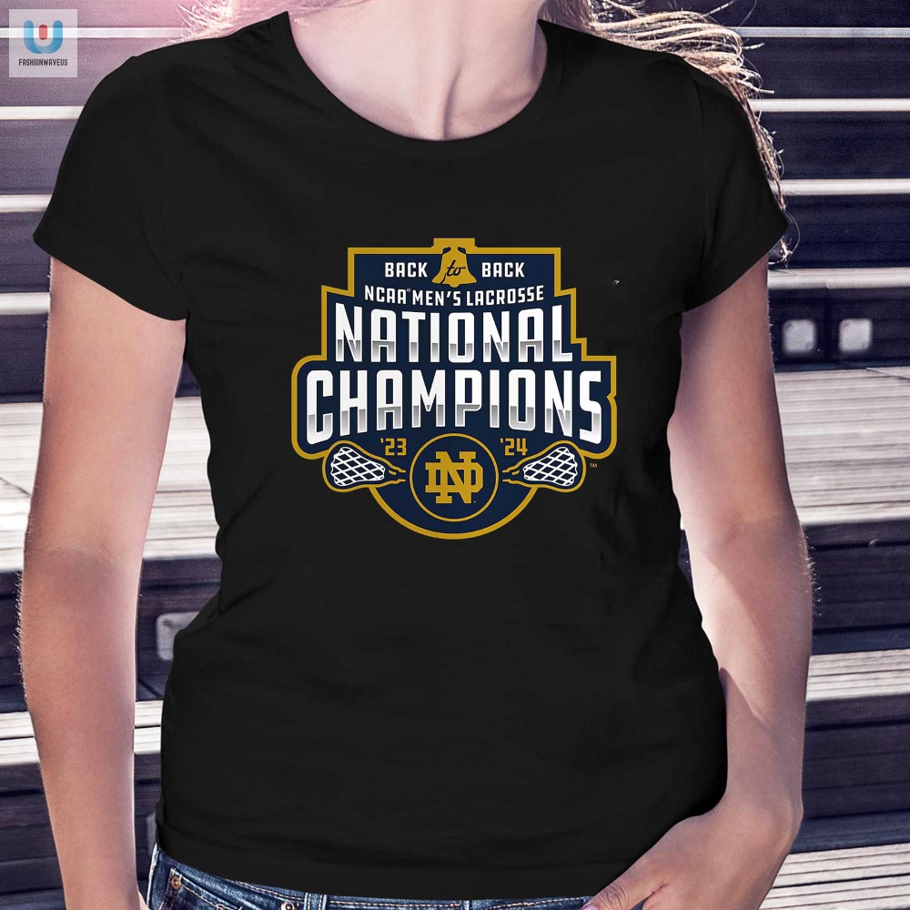 Funny Notre Dame Lacrosse Champs Tee  Double Trouble