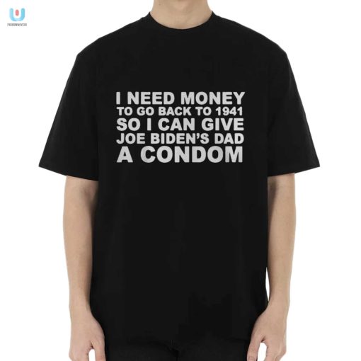 Funny Joe Biden Time Travel Condom Tshirt Unique Gift Idea fashionwaveus 1