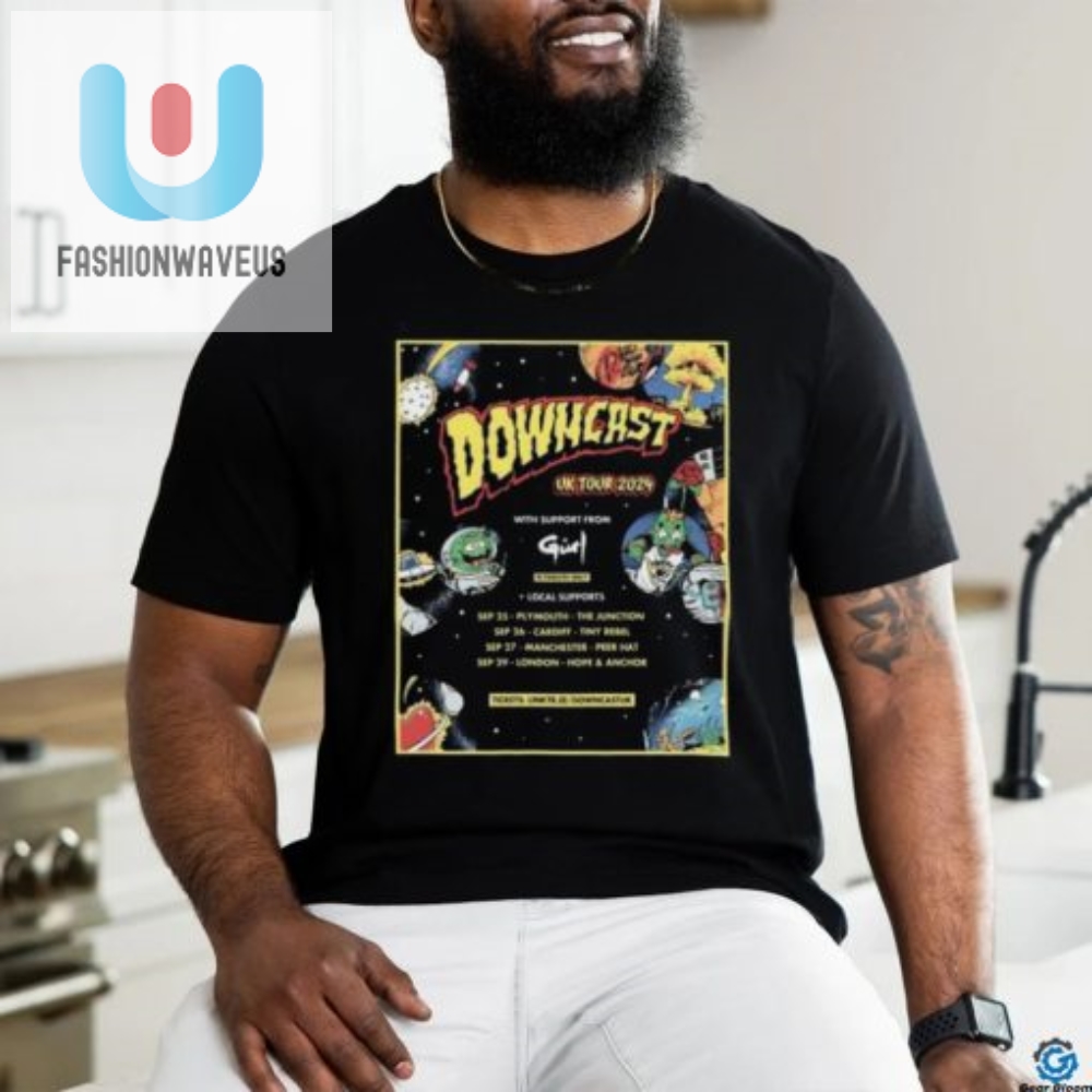 Get Downcast Exclusive Comic 2024 Uk Tour Poster Shirt