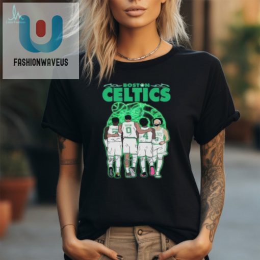 Celtics Quad Squad Tee Holiday Tatum Brown White Attack fashionwaveus 1