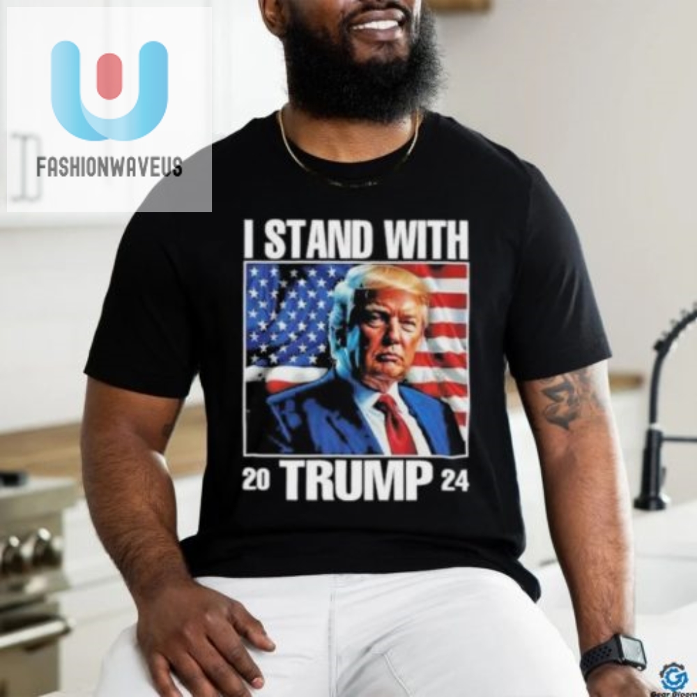 Funny 2024 Trump Support Tee  Stand With A Smile