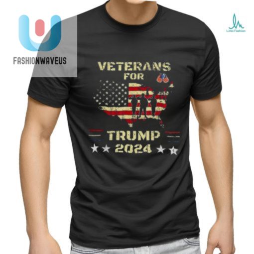 Funny Veterans For Trump 2024 Flag Tee Dad Grandpa Approved fashionwaveus 1