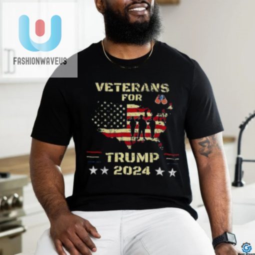 Funny Veterans For Trump 2024 Flag Tee Dad Grandpa Approved fashionwaveus 1 1