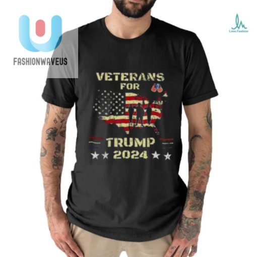 Funny Veterans For Trump 2024 Flag Tee Dad Grandpa Approved fashionwaveus 1 2