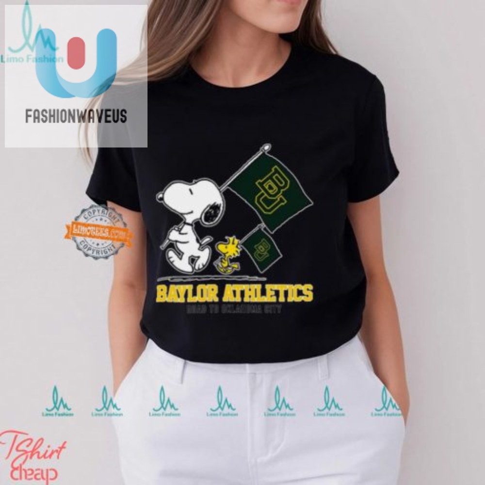 Snoopy Baylor Shirt Funny Road To Okc Flag Tee