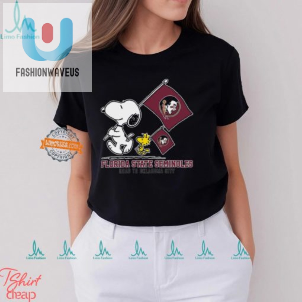 Snoopy Fsu Road To Okc Shirt  Funny  Unique Fan Gear
