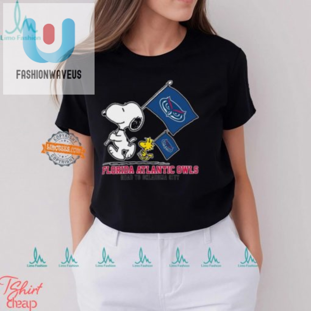 Snoopy Fau Road To Okc Shirt  Flaunt Your Owl Pride