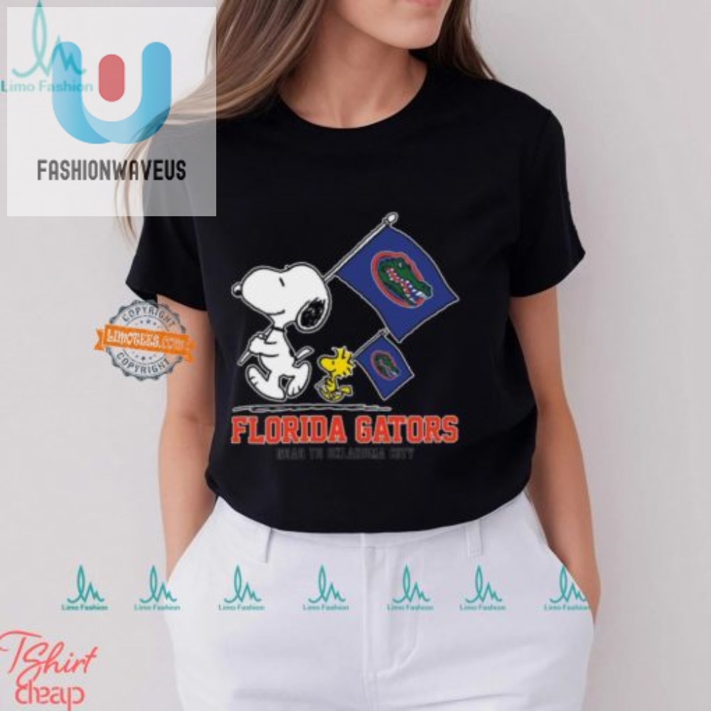 Snoopy Gators Okc Flag Tee  Funny Unique Fan Gear