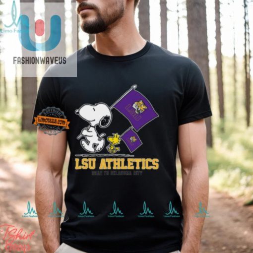 Get Your Laughs Snoopy Lsu Road To Okc Flag Shirt fashionwaveus 1