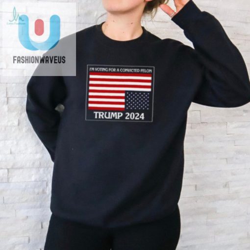 Vote Trump 2024 Funny Convicted Felon Usa Flag Tshirt fashionwaveus 1