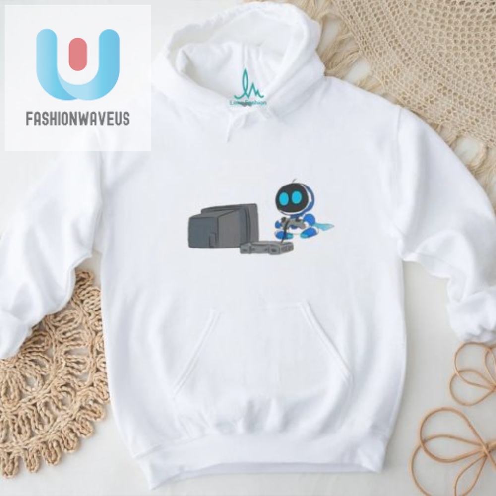 Level Up Your Style Funny Astro Bot White Tee For Gamers