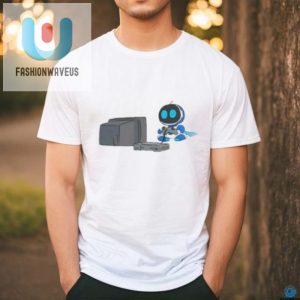 Level Up Your Style Funny Astro Bot White Tee For Gamers fashionwaveus 1 2