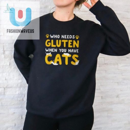 Purrfectly Funny Cats Over Gluten Celiac Tshirt fashionwaveus 1