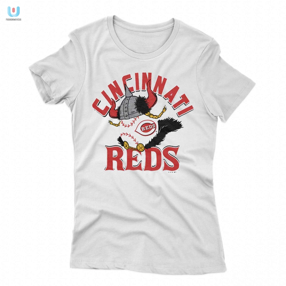 Conquer Baseball Hilarious Cincinnati Reds Viking Tee