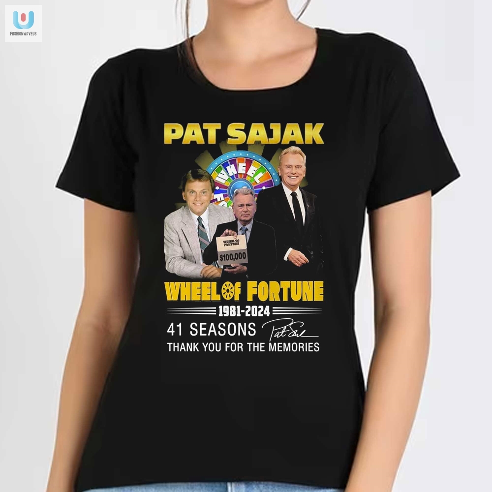 Funny Pat Sajak Farewell Tshirt 41 Seasons Of Lols
