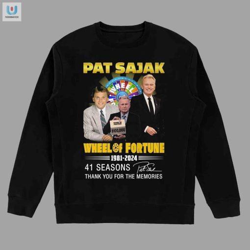 Funny Pat Sajak Farewell Tshirt 41 Seasons Of Lols fashionwaveus 1 3