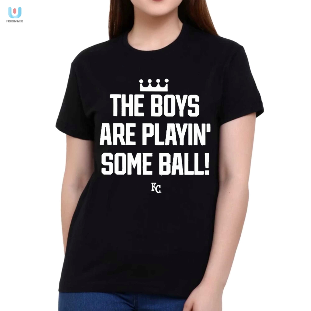 Score Big Hilarious Boys Playin Ball Royals Shirt