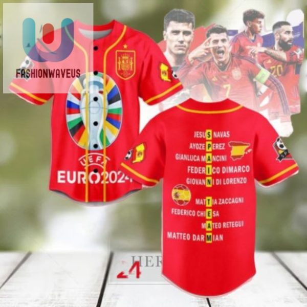 Score Big Spains Euro 2024 Baseball Jersey Ole Run fashionwaveus 1