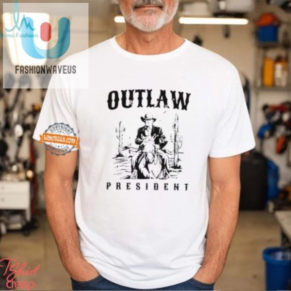 Funny Outlaw Trump 2024 Cowboy Shirt Convicted Felon Fun fashionwaveus 1