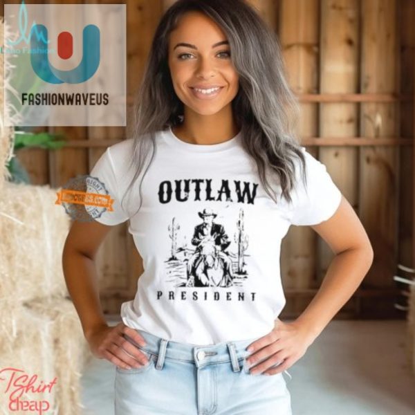 Funny Outlaw Trump 2024 Cowboy Shirt Convicted Felon Fun fashionwaveus 1 3