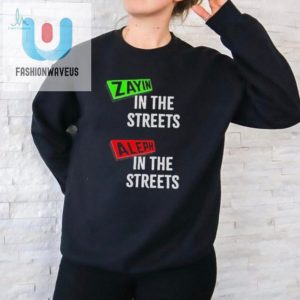 Funny Zayin In Streets Aleph In Sheets Black Tee Stand Out fashionwaveus 1 1